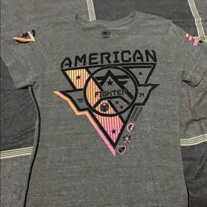 Grey American fighter shirt